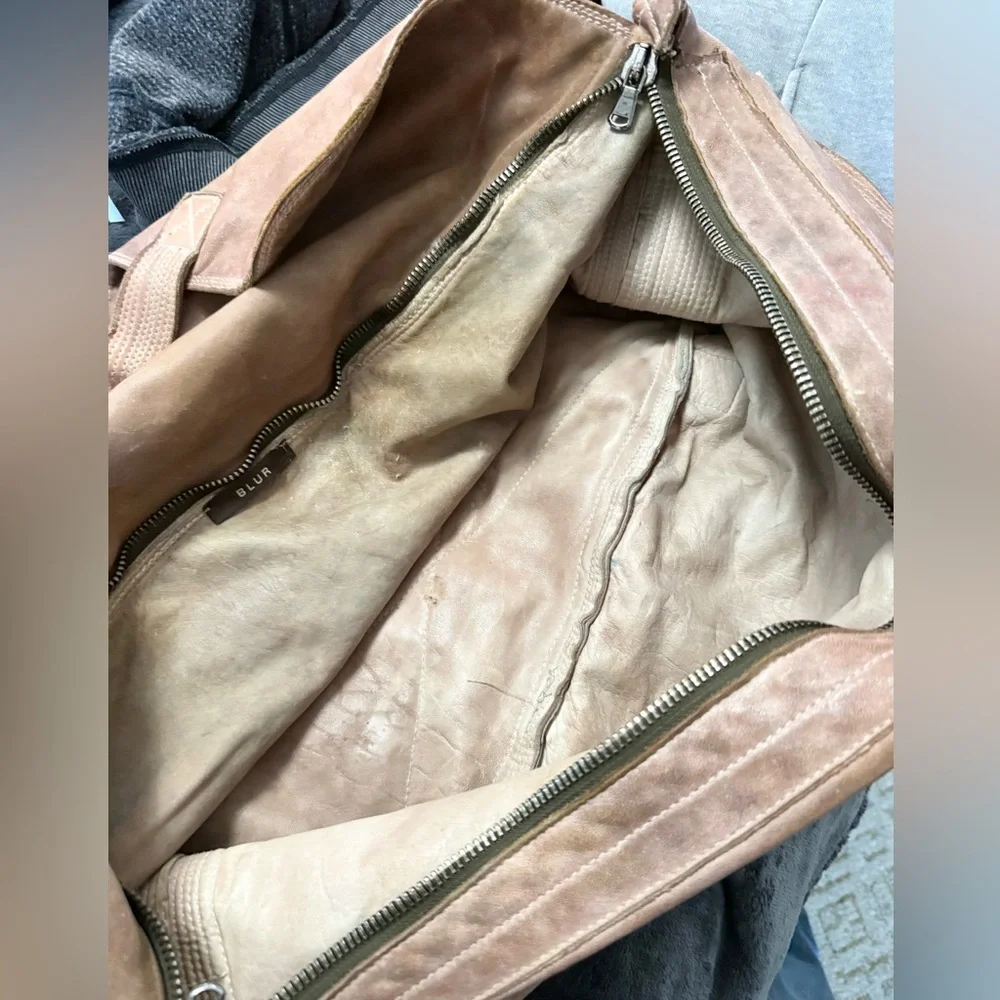 Blur Vintage Brown Leather Messenger Bag